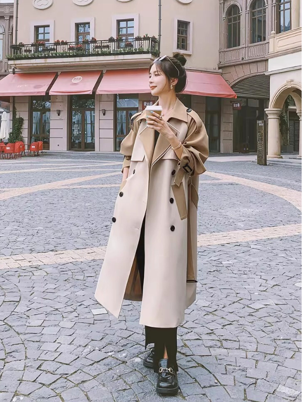 Bi-Color Structured Trench Coat