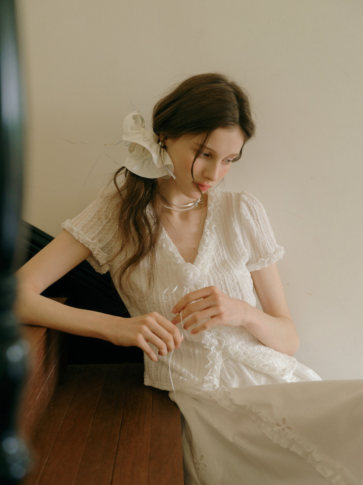 Rose Frill Top