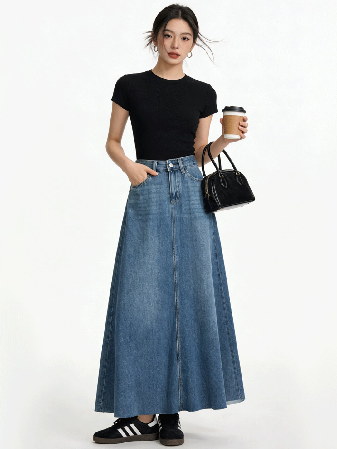 A-Line Denim Skirt
