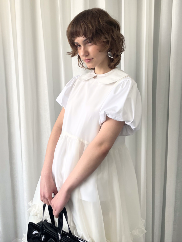 【Loose Smell】Sheer Frill Dress