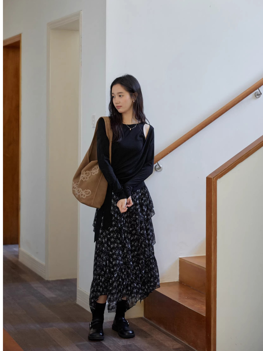 Asymmetry Draped Cut Top