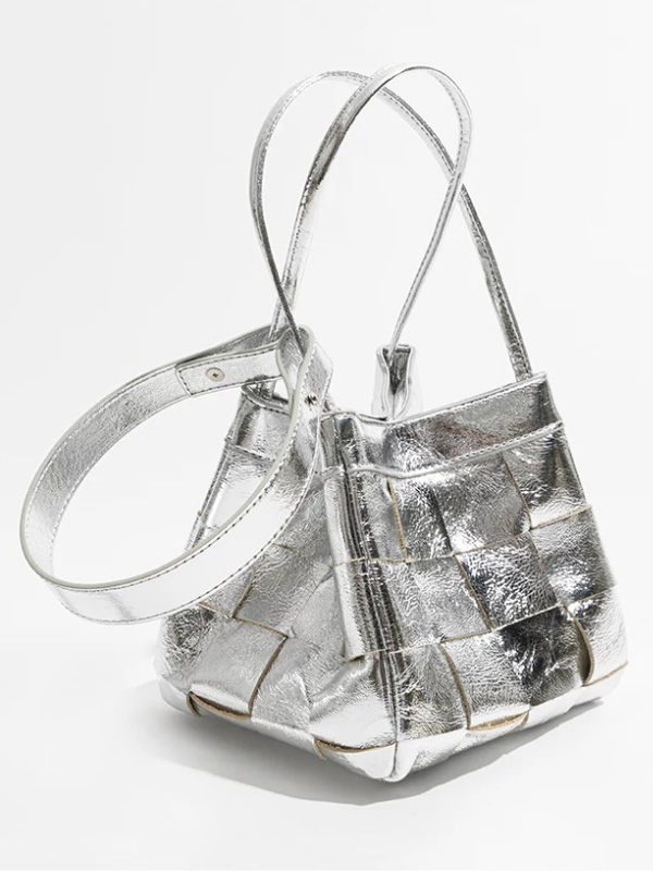 3way metallic Weave Mini Bag