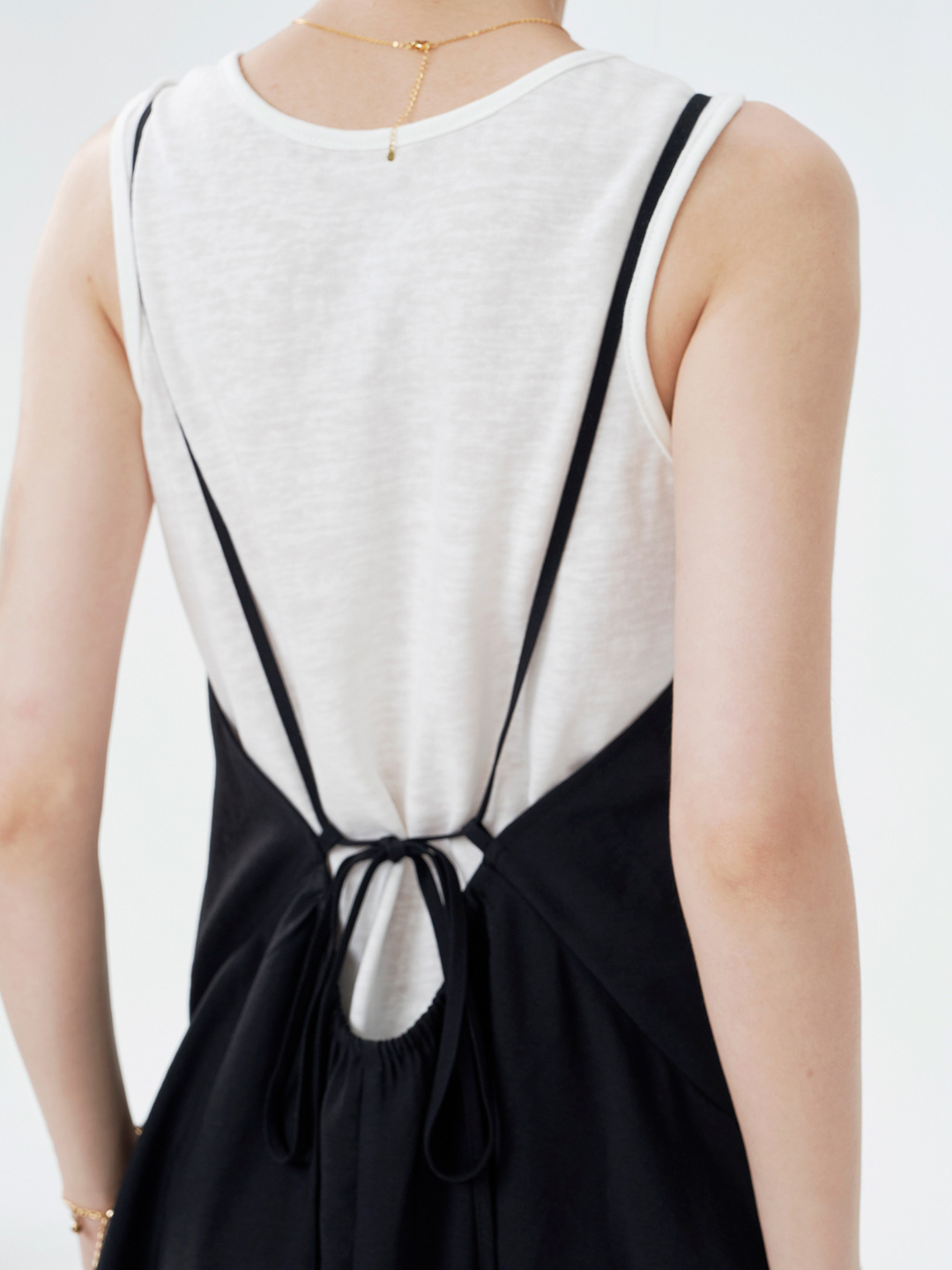 Open Back Cami Dress & Tank Top Set