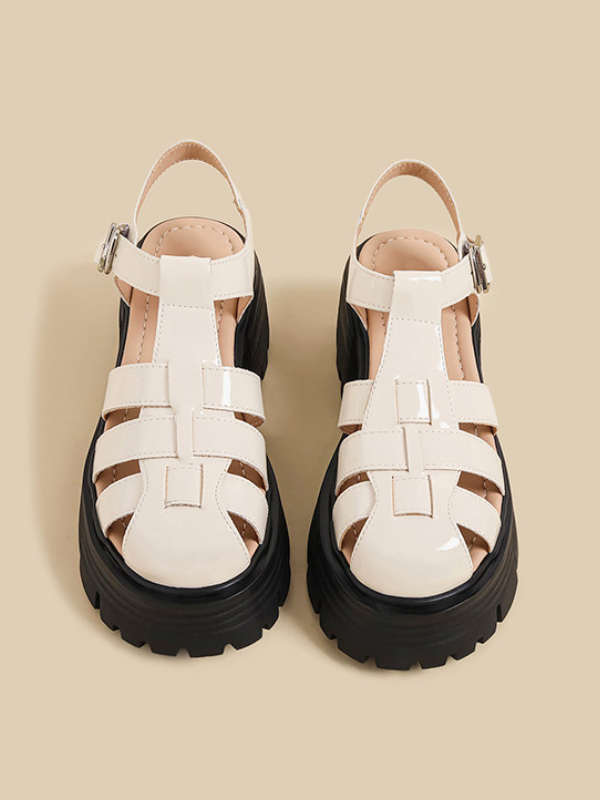 Patent Platform Ghurka Sandals（22.0cm〜）