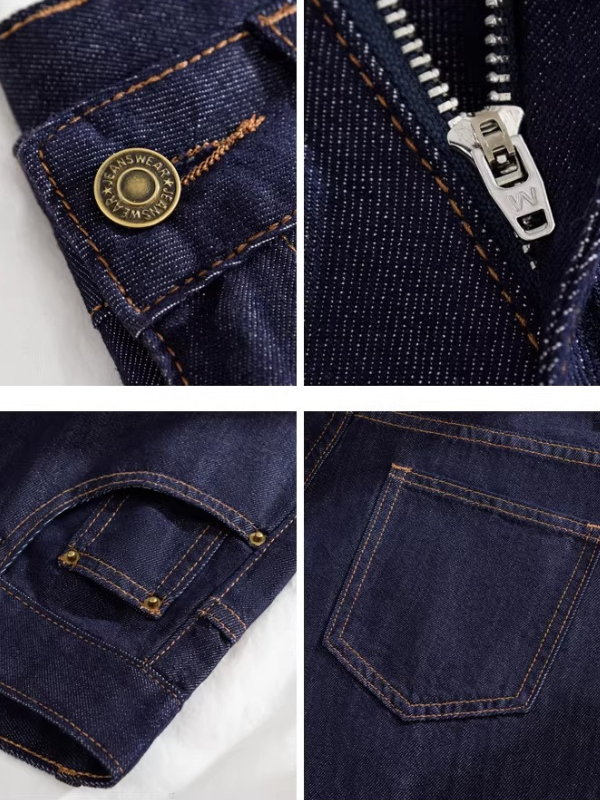 Length-Selectable Wide Denim Pants