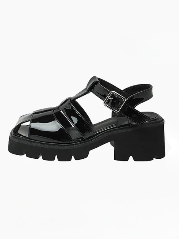 Patent Platform Strap Sandals（〜25.0cm）