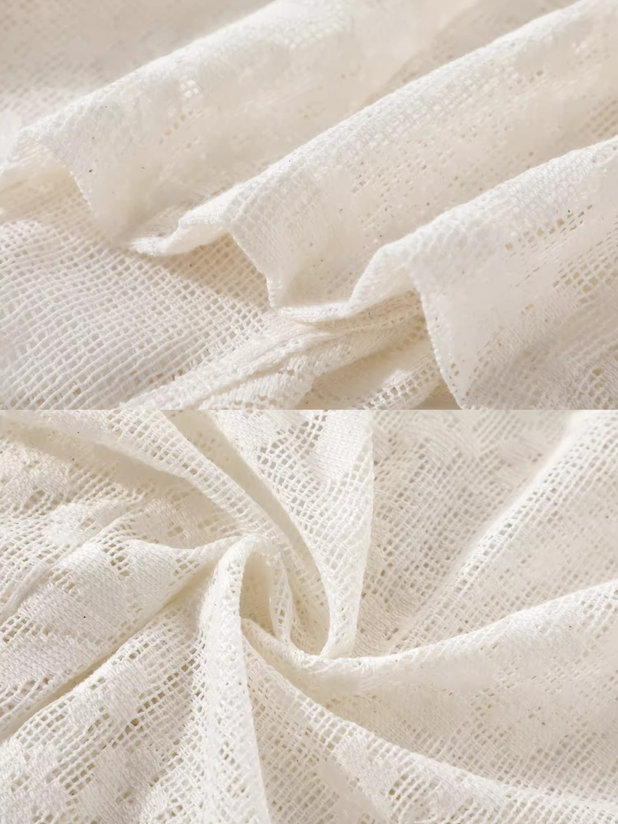 Sheer Lace Ribbon Blouse