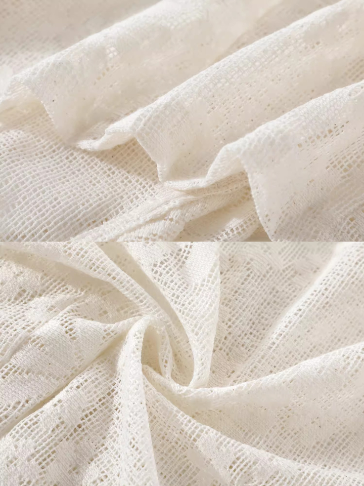 Sheer Lace Ribbon Blouse