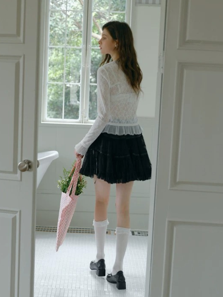 Textured Jacquard Knit Top
