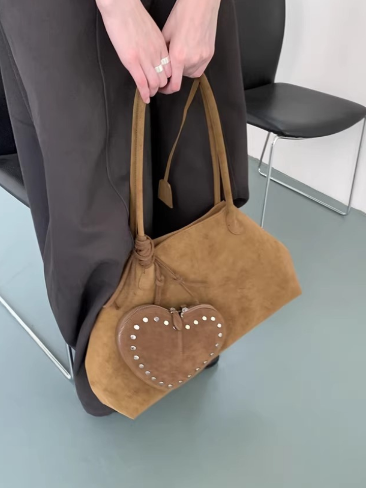 Studded Heart Mini Bag