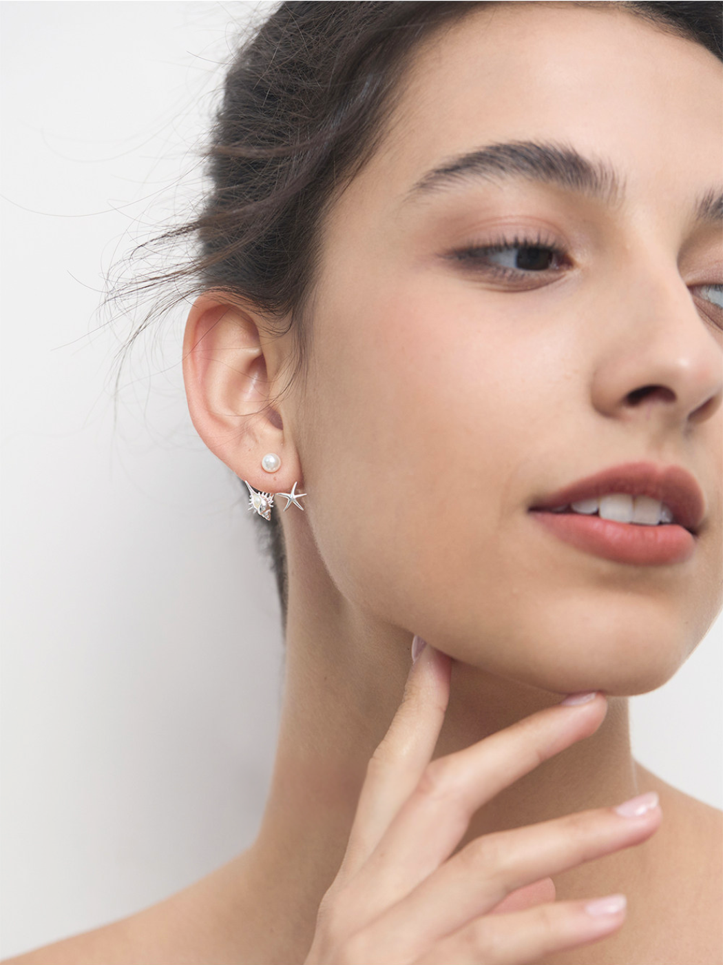 【EGO ACC】Starfish & Shell Pearl Earrings