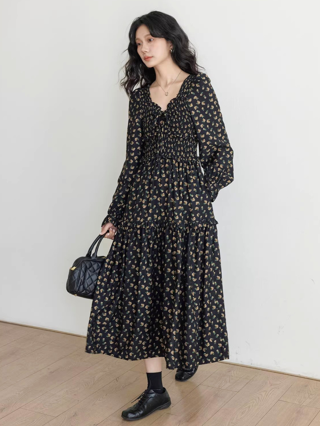Floral Smocked Tiered Dress