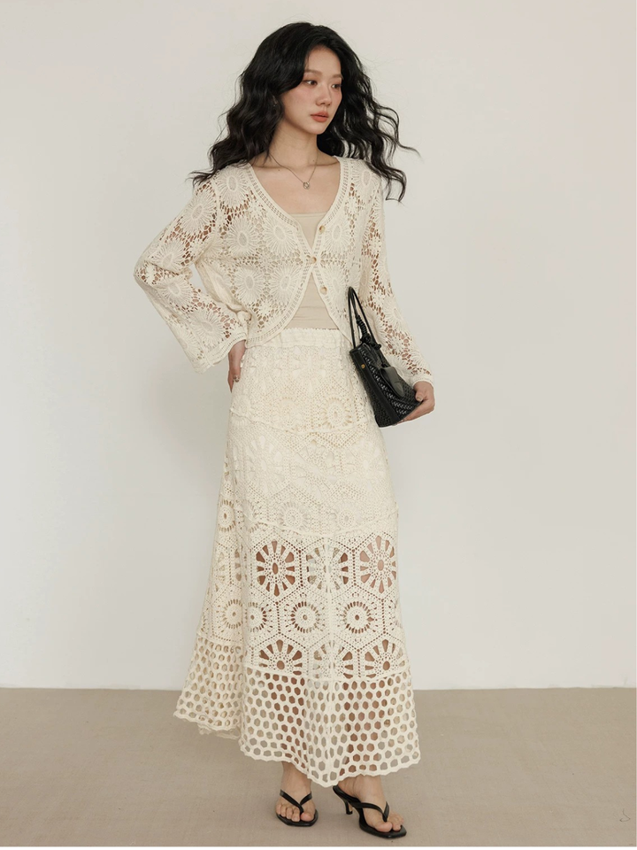 Crochet Panel Lace Skirt