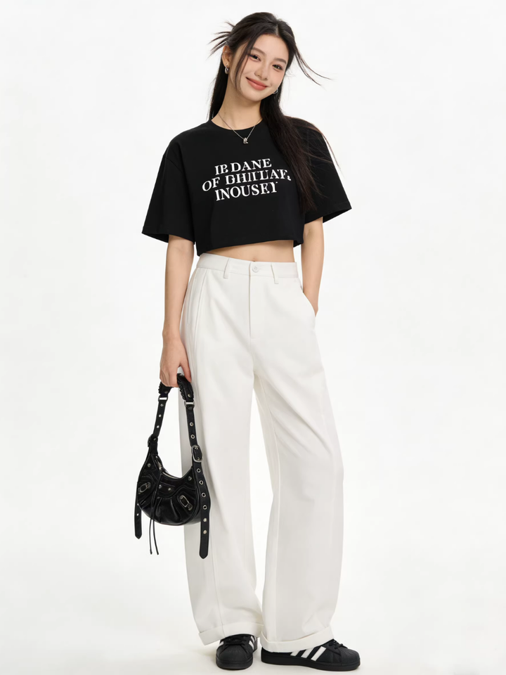 Front Seam Wide Pants