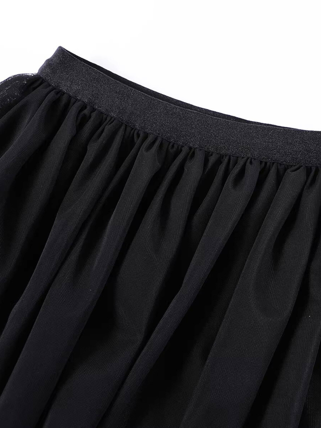 Sheer Mesh Tiered Skirt