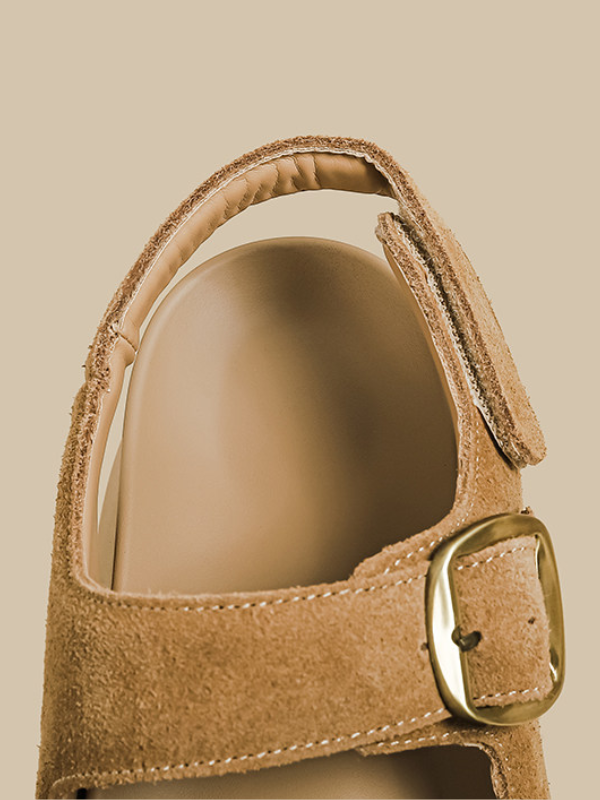 Double Buckle Platform Sandals