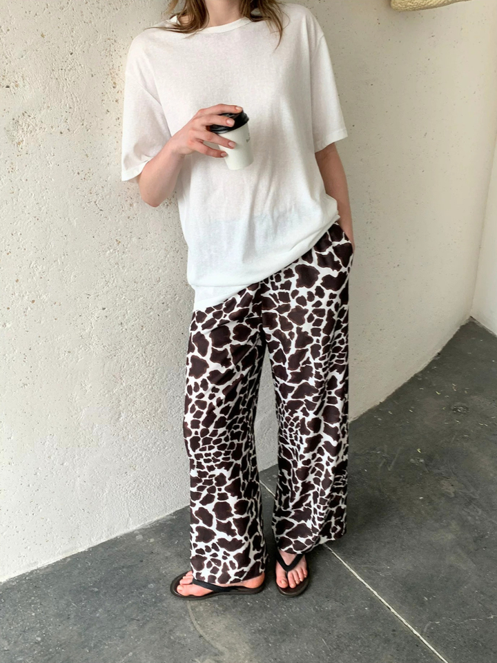 Abstract Print Easy Pants