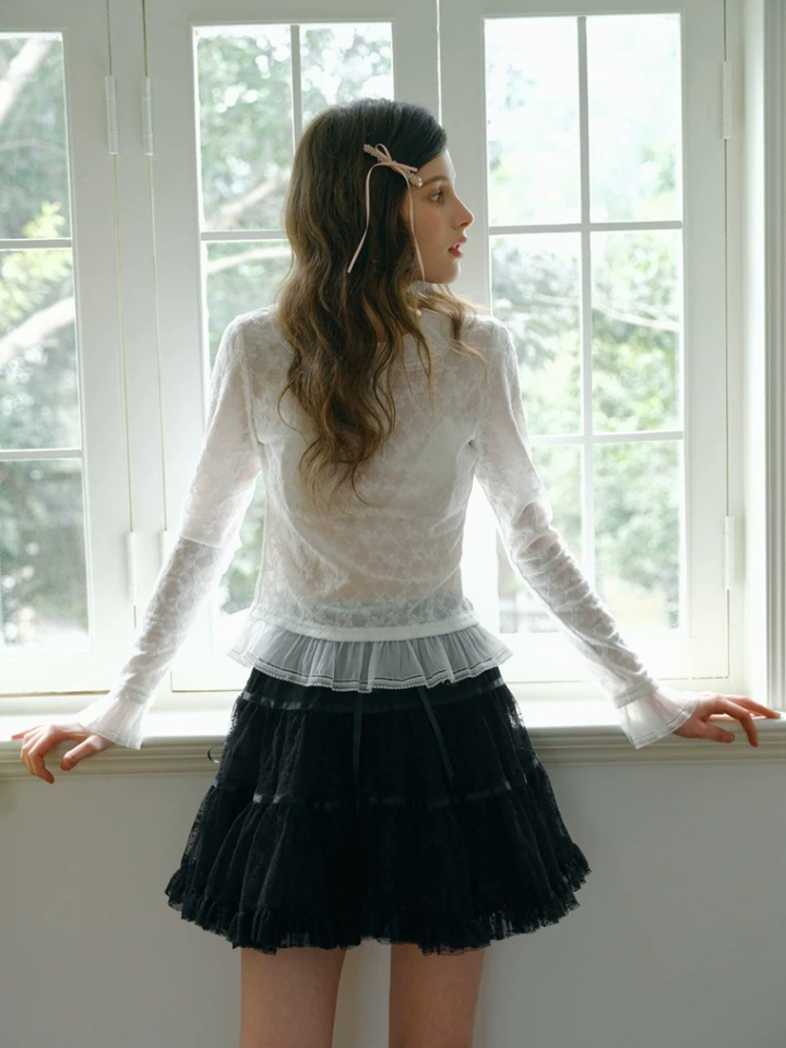 Textured Jacquard Knit Top