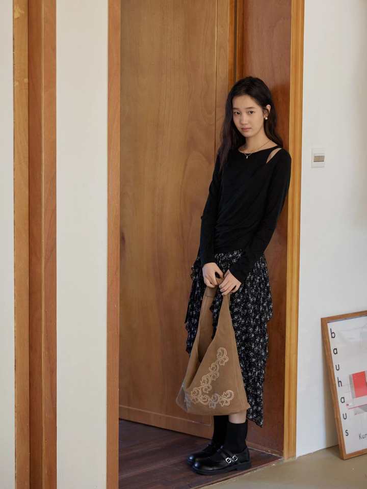 Asymmetry Draped Cut Top