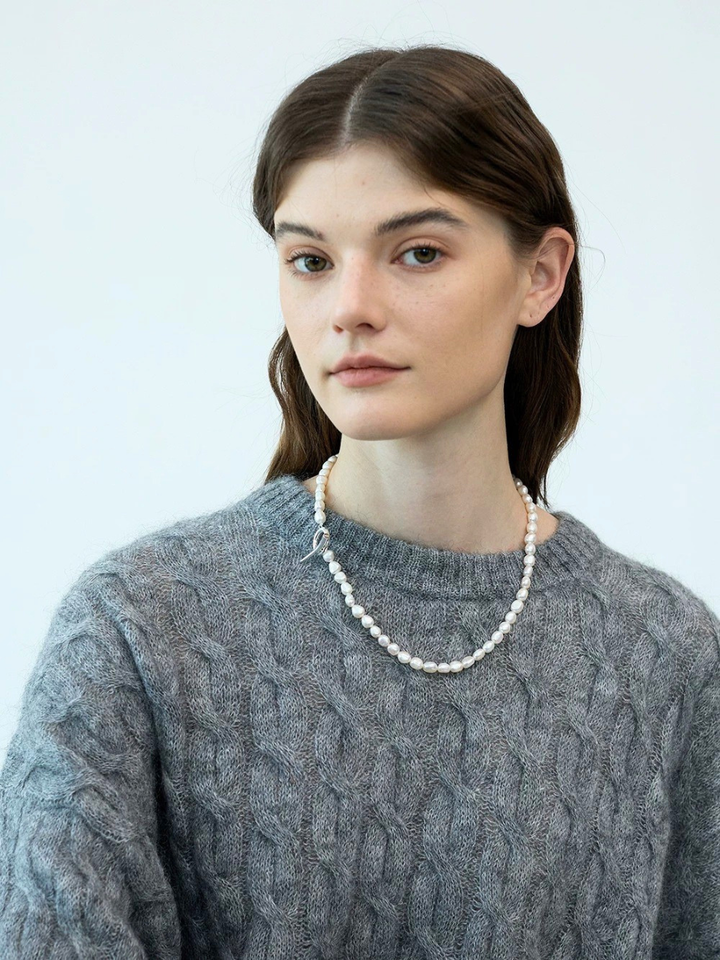 【EGO ACC】Organic Pearl Toggle Necklace
