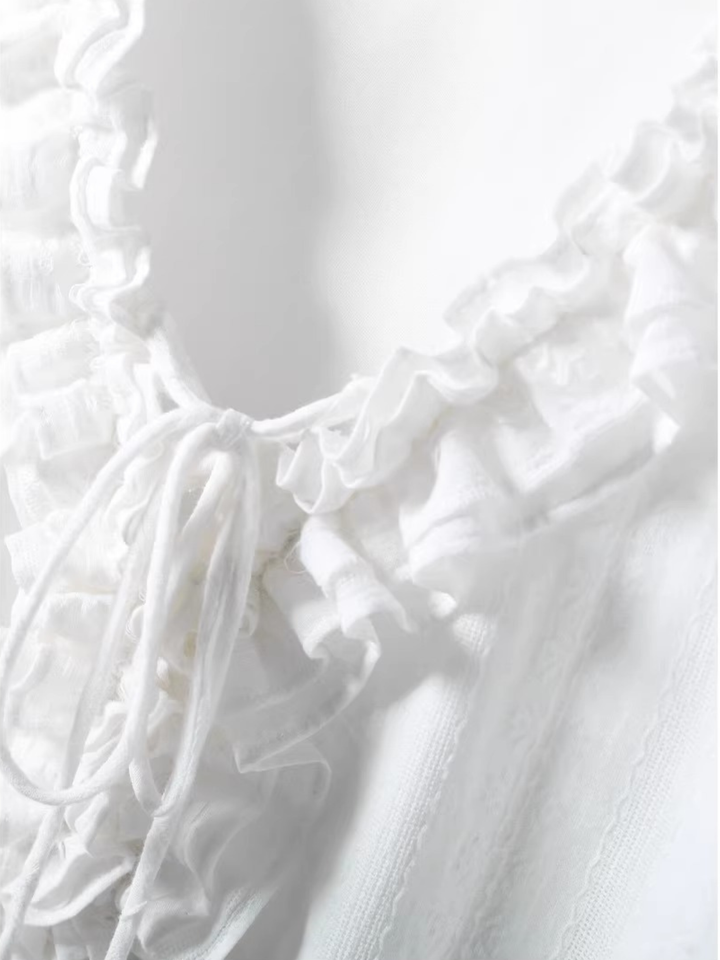 Ruffle Ribbon Blouse