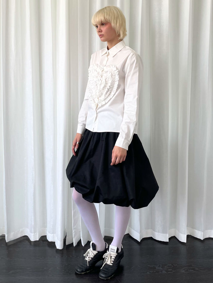【Loose Smell】Heart Frill Shirt