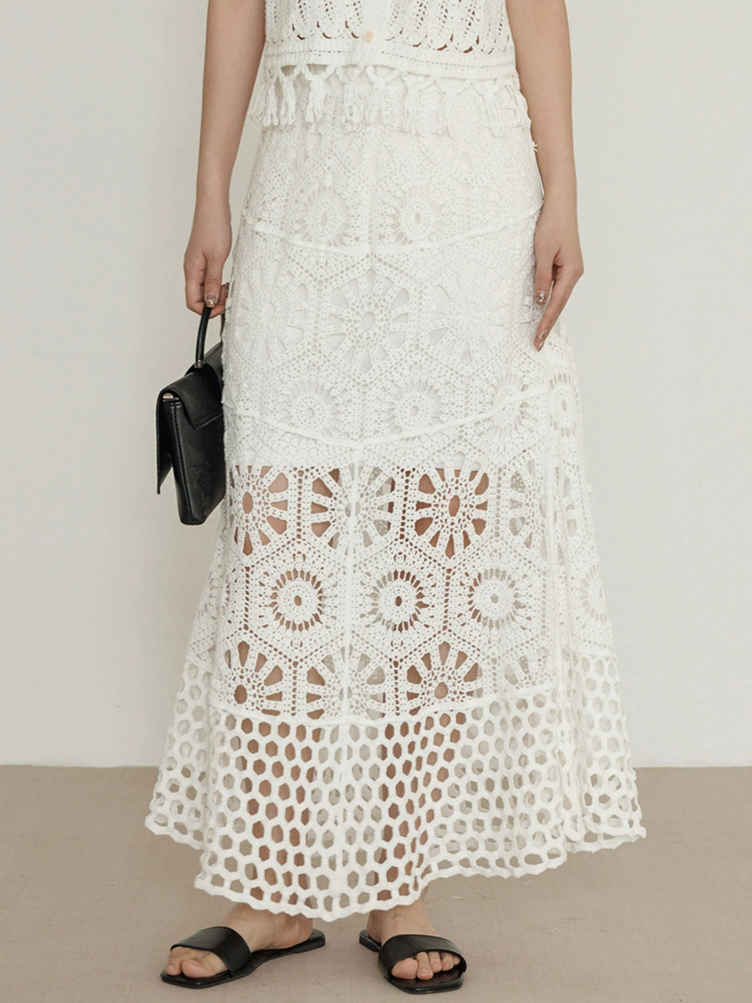 Crochet Panel Lace Skirt