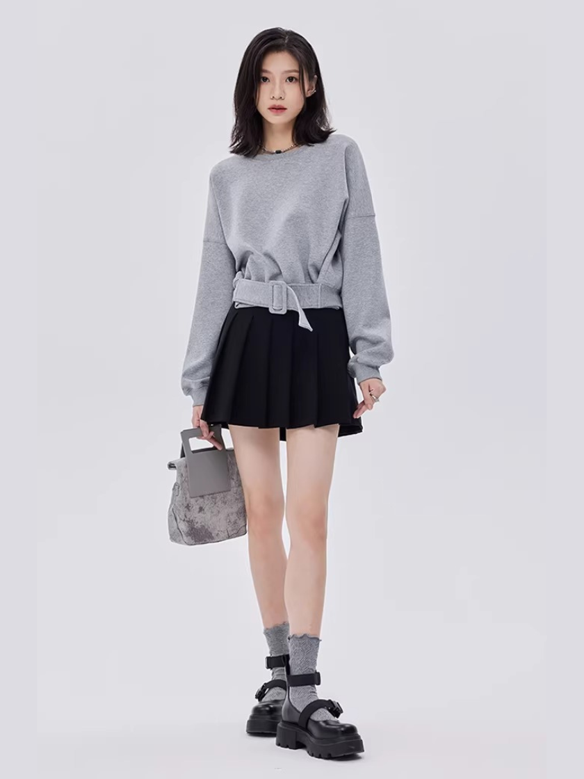 Waist Belt Sweatshirt