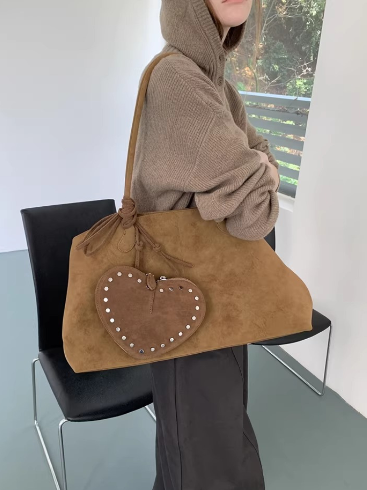 Studded Heart Mini Bag
