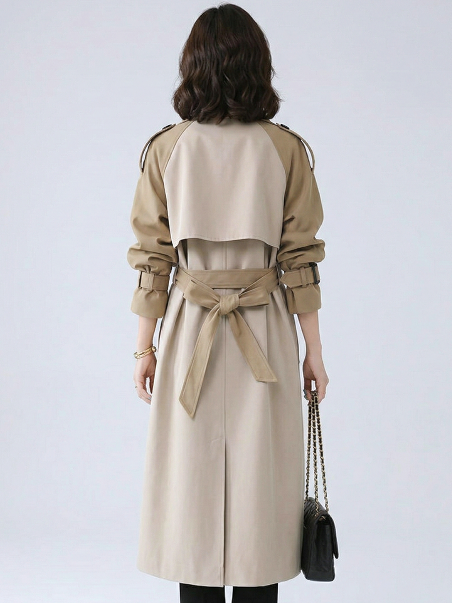 Bi-Color Structured Trench Coat
