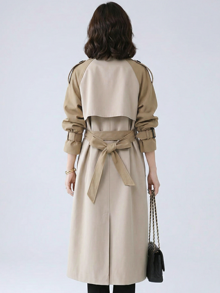 Bi-Color Structured Trench Coat