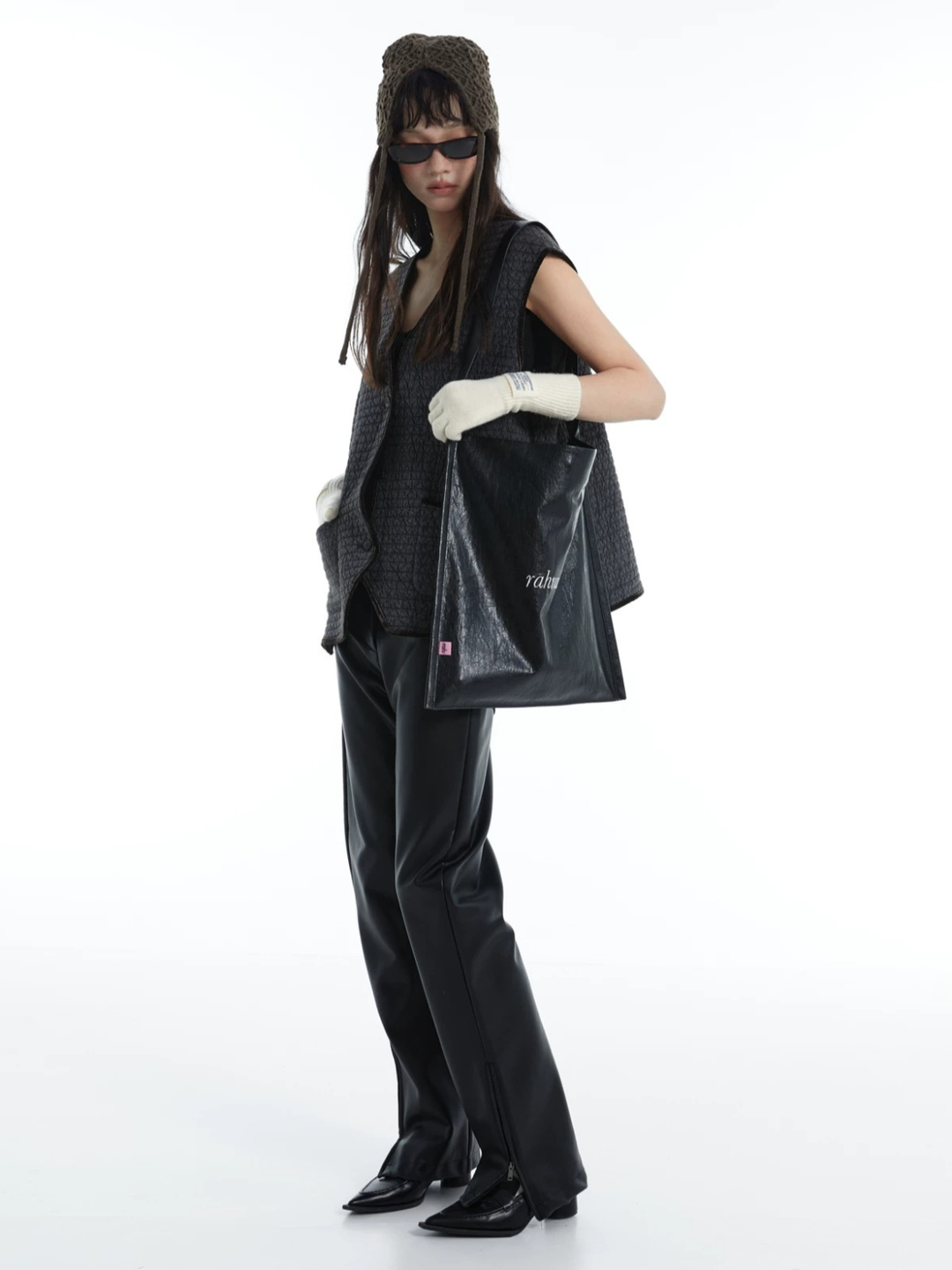 〈Pre Order〉【DIRTY SIX】Flat Leather Tote Bag