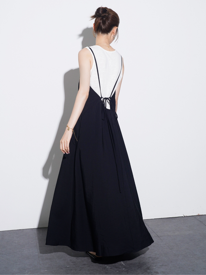 Open Back Cami Dress & Tank Top Set