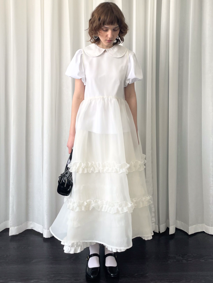 【Loose Smell】Sheer Frill Dress
