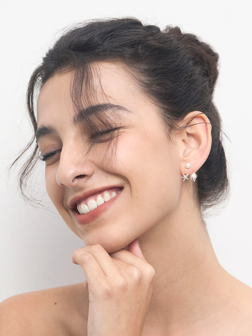 【EGO ACC】Starfish & Shell Pearl Earrings