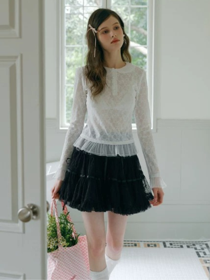 Textured Jacquard Knit Top