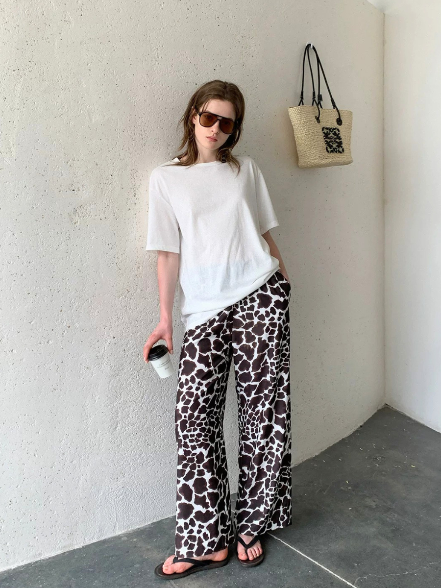 Abstract Print Easy Pants