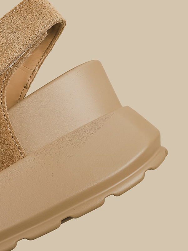 Double Buckle Platform Sandals