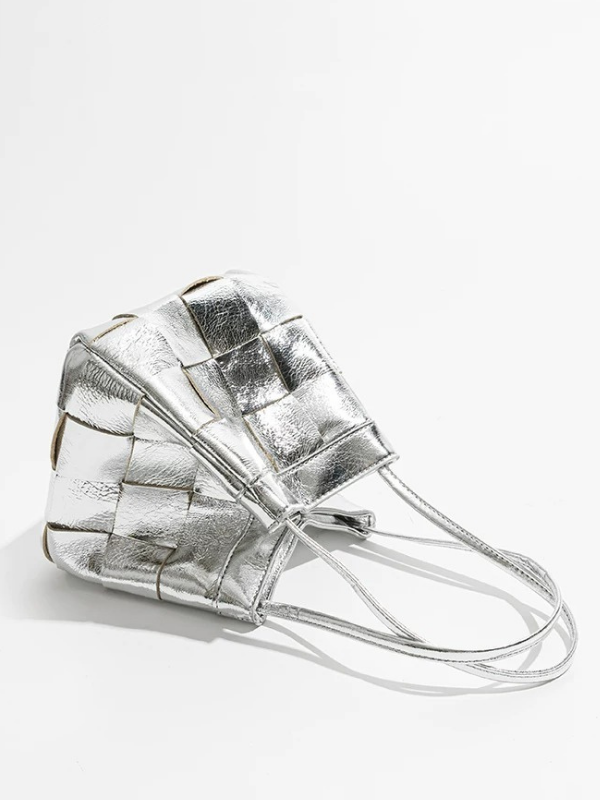 3way metallic Weave Mini Bag
