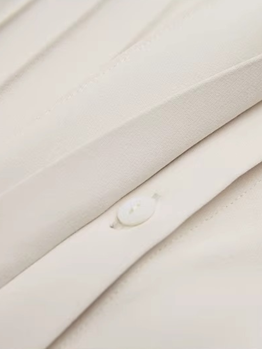 Pin Tuck Ruffle Blouse