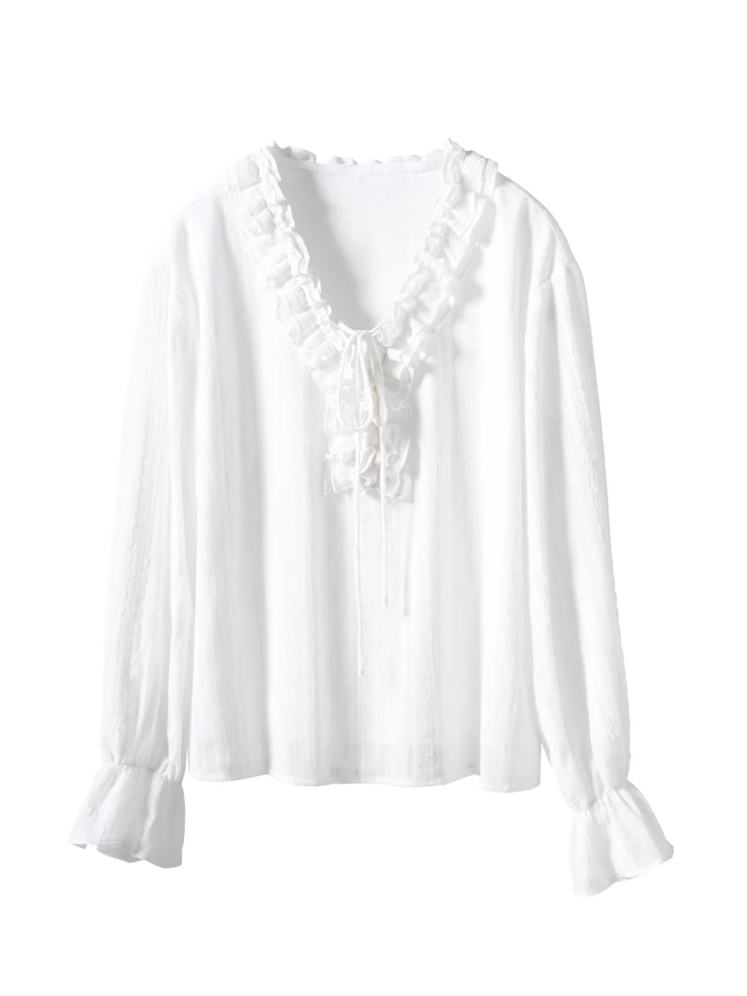 Ruffle Ribbon Blouse