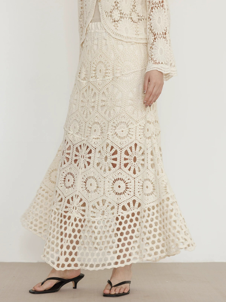 Crochet Panel Lace Skirt