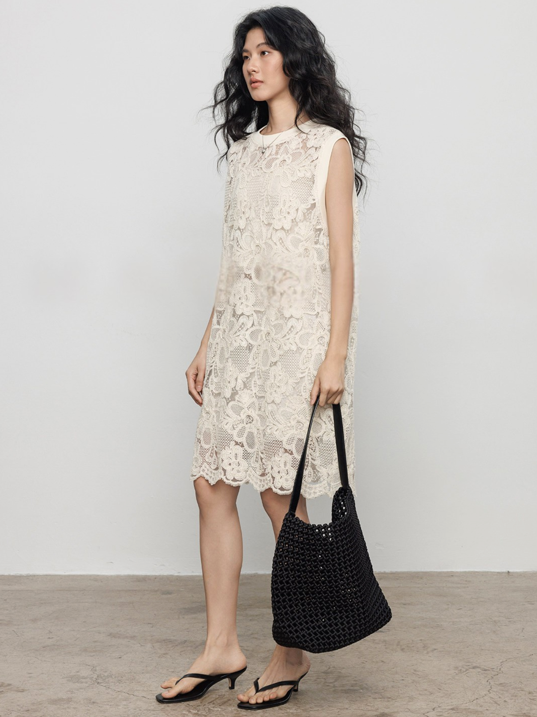 Floral Lace Layered Dress