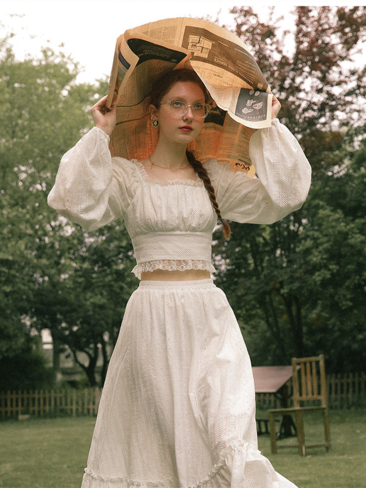 Vintage Lace Corset Set Up