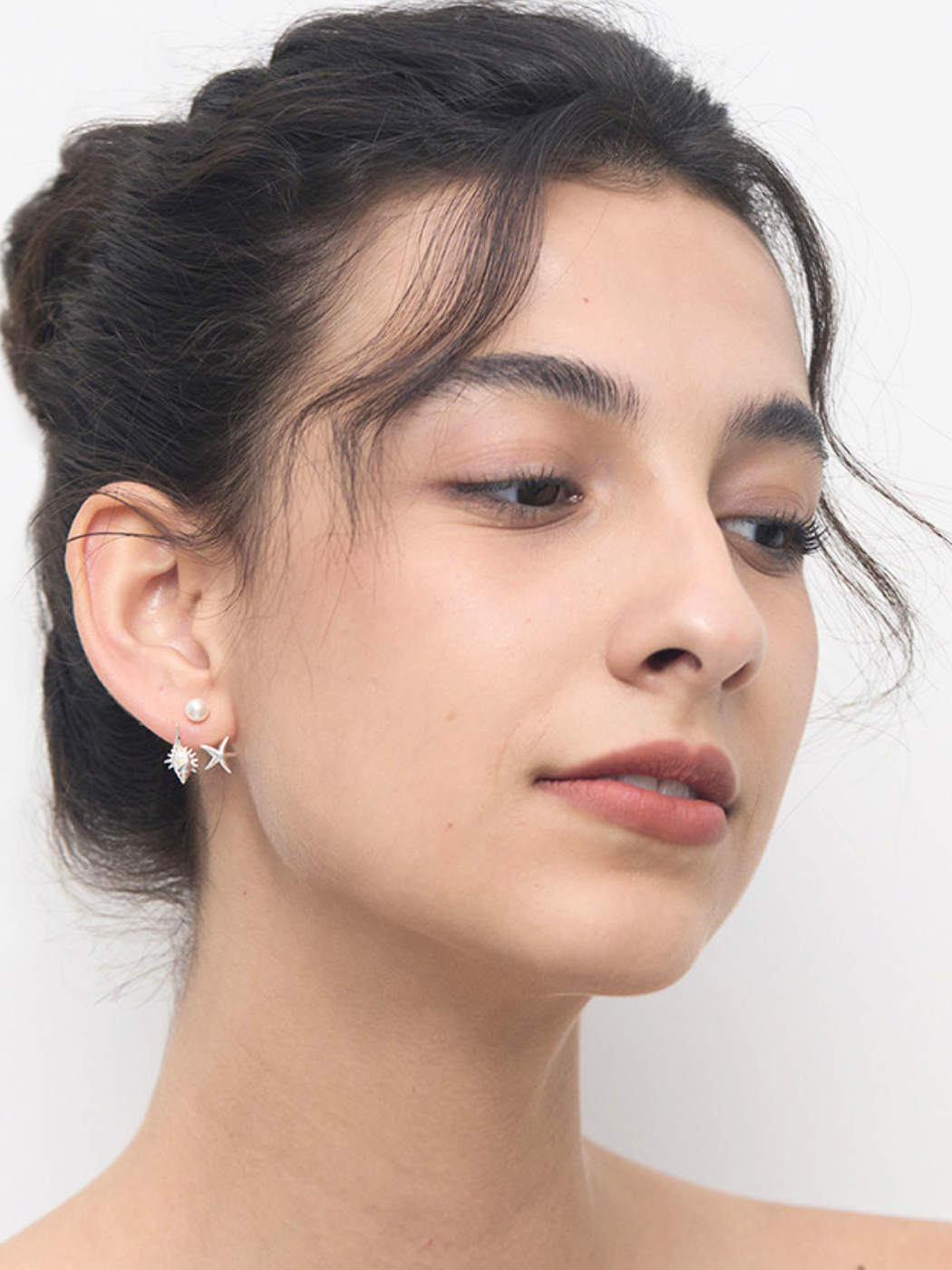 【EGO ACC】Starfish & Shell Pearl Earrings