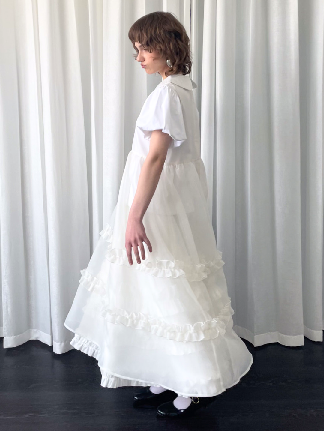 【Loose Smell】Sheer Frill Dress