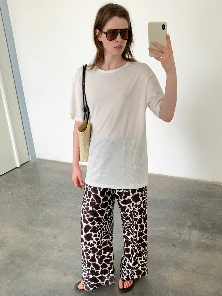Abstract Print Easy Pants