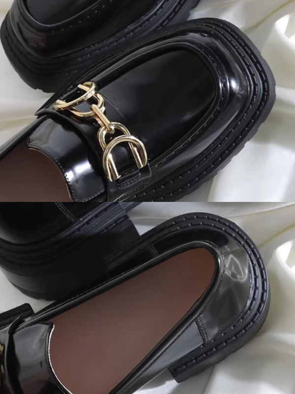 Gold Chain Chunky Loafers