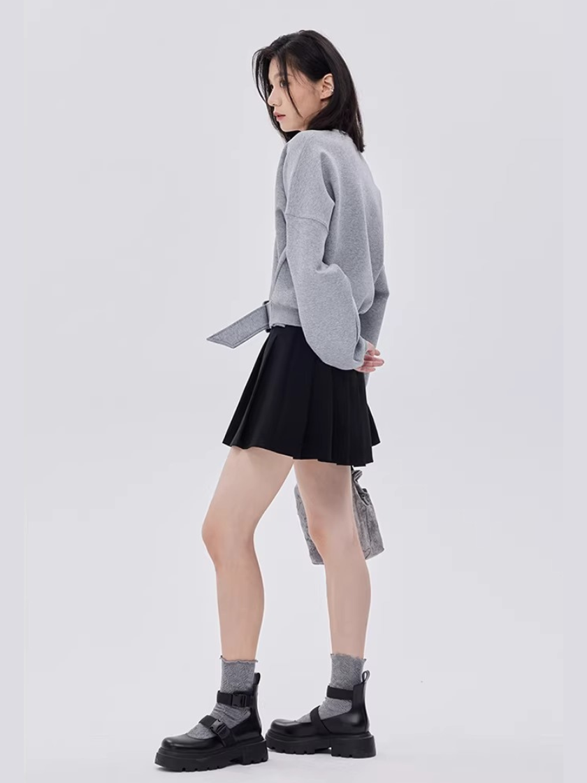 Waist Belt Sweatshirt