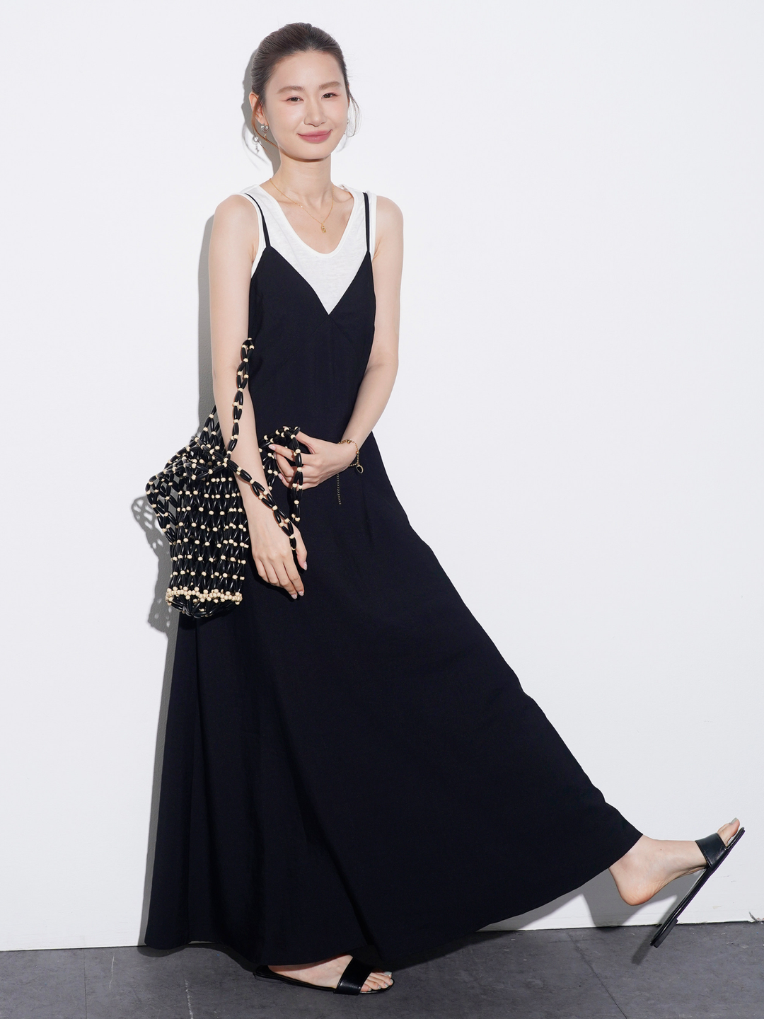 Open Back Cami Dress & Tank Top Set